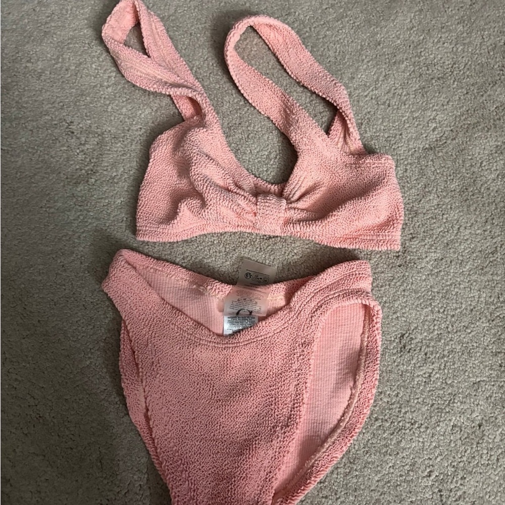 Hunza G Blush Pink Textured Bikini Set